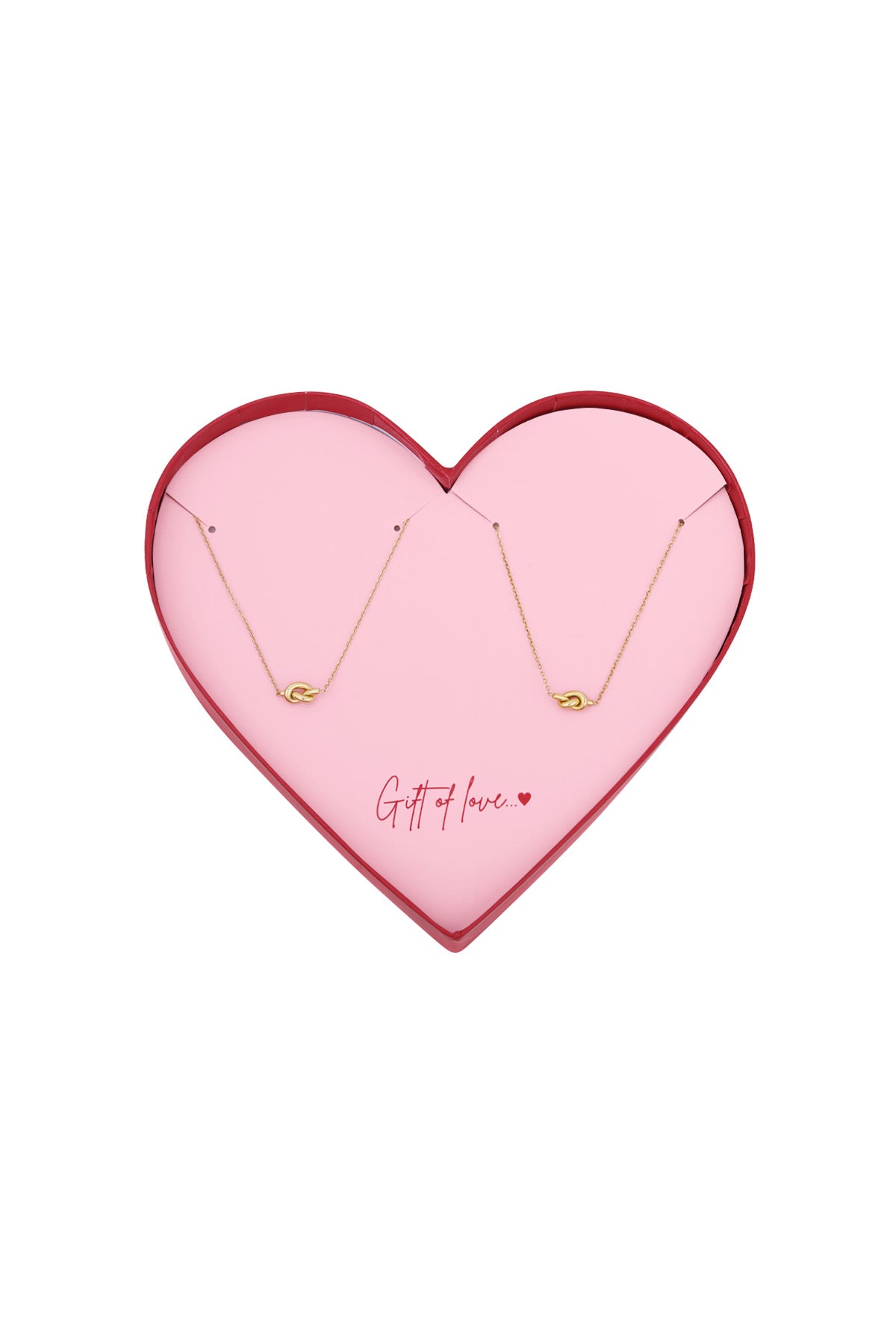 collana e bracciale con nodi in acciaio inossidabile - dono d'amore