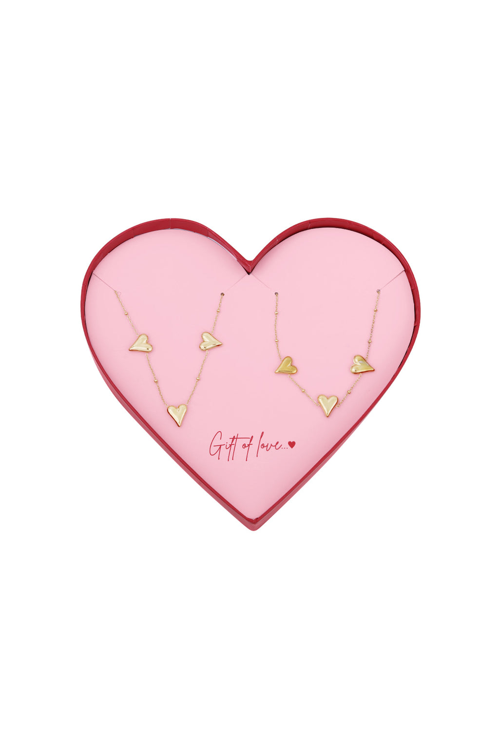collana e bracciale in acciaio inossidabile gift of love