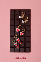Orecchini con cuore a forma di caramella