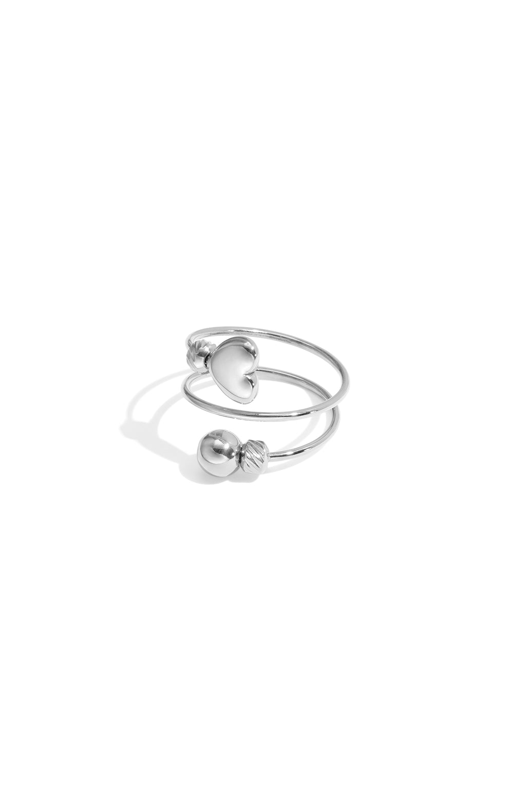 Anelli minimalisti in acciaio inossidabile a forma di cuore, casual, quotidiani, semplici, gioielli da donna