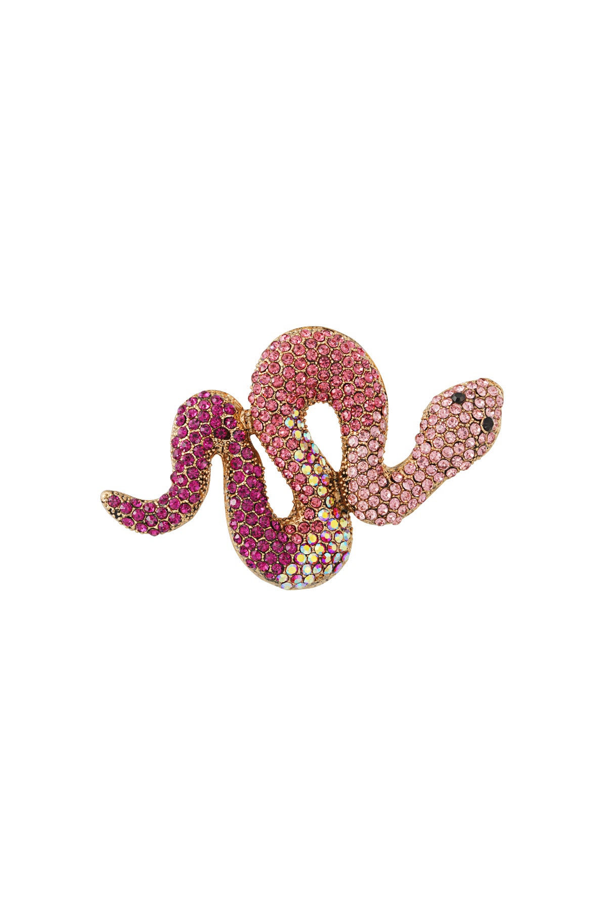 Spilla a forma di serpente - rosa e viola