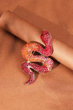 Spilla a forma di serpente - rosa e viola