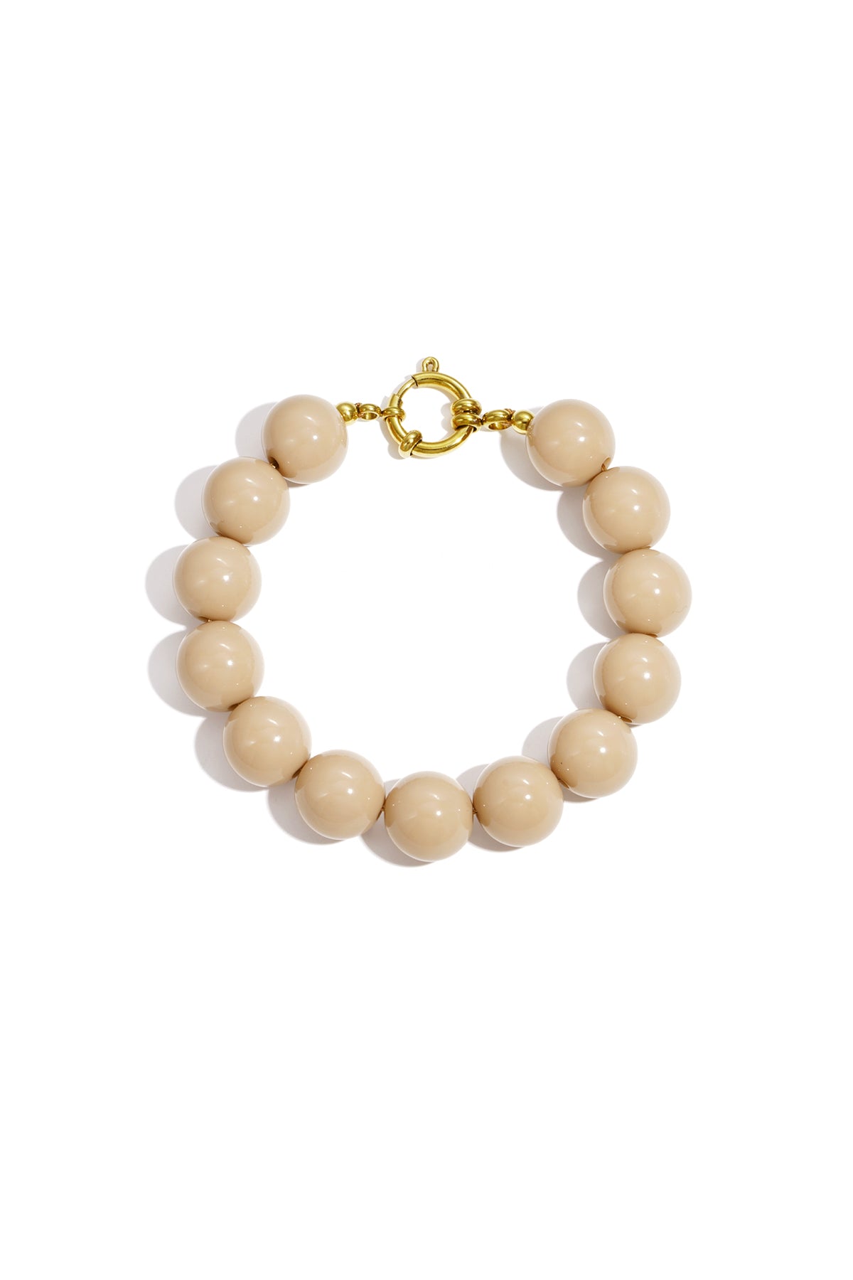 Bracciale con perle grandi e chiusura frontale