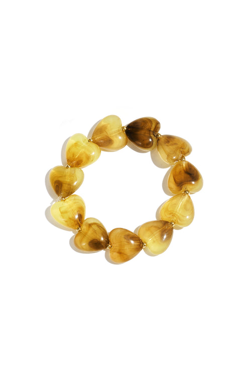 Bracciale con perline a forma di cuore