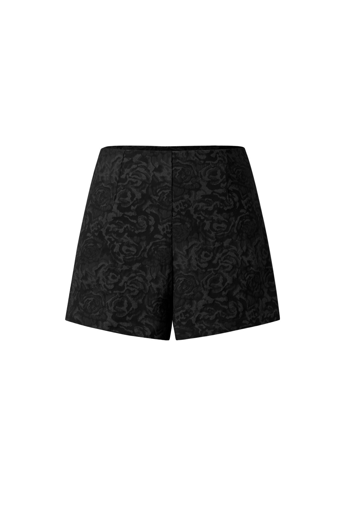 Shorts Donna in Fibra di Poliestere Tessuta Stampa Fiorita Elegante
