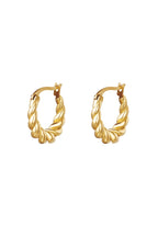 Orecchini Pendenti Twist Gold Stainless Steel
