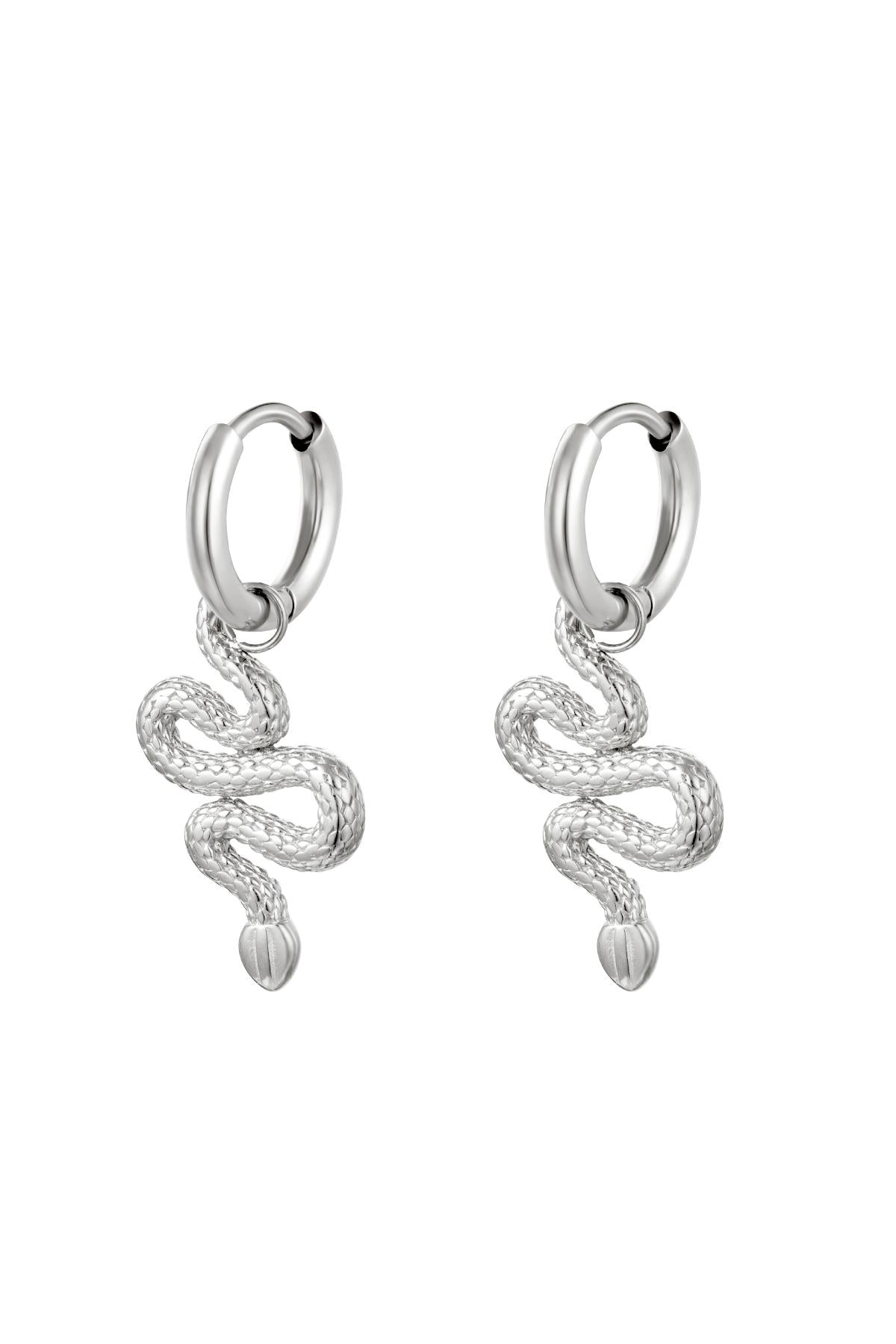 Earrings Shiny Serpent Gold Stainless Steel