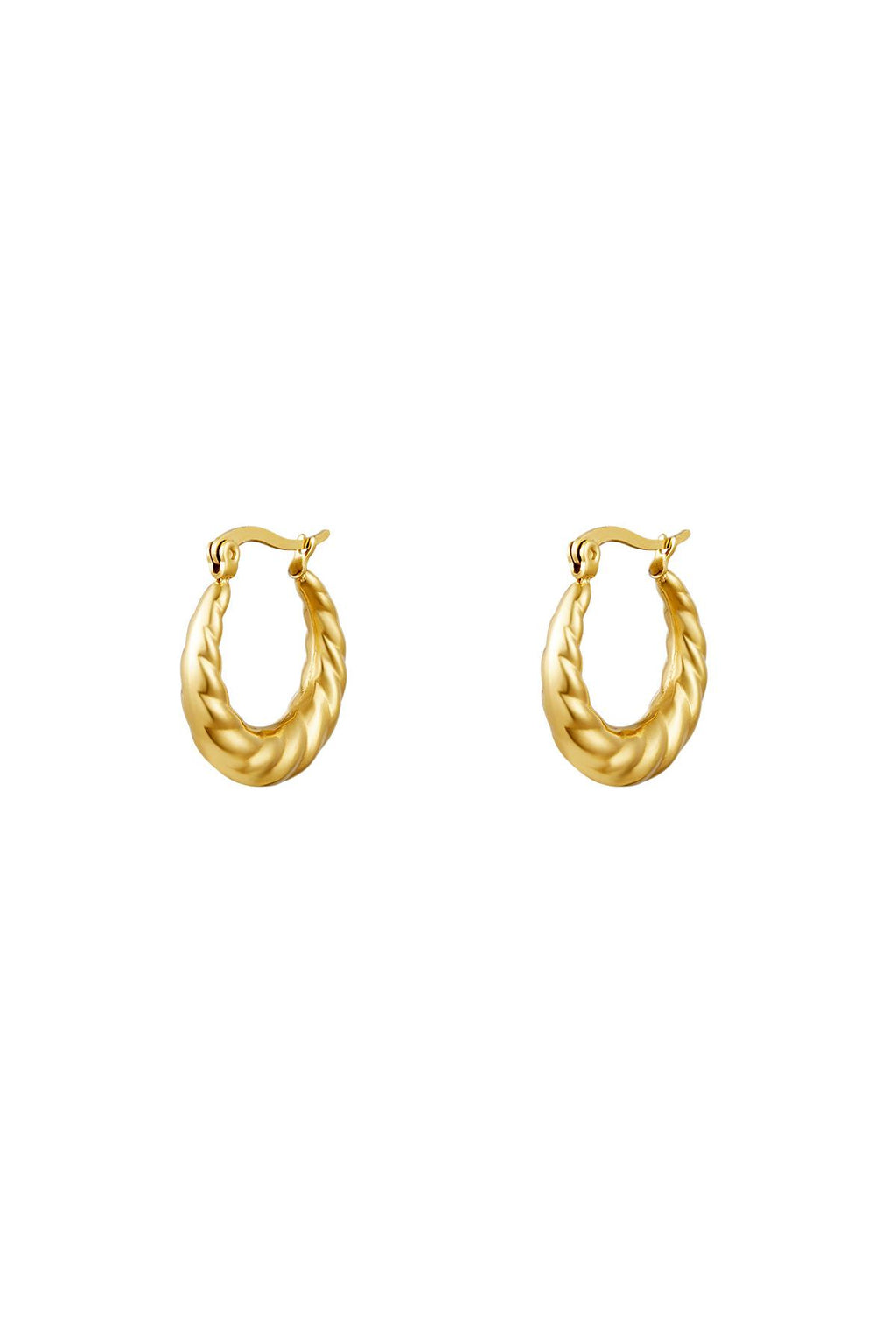 Orecchini Baguette Gold Stainless Steel