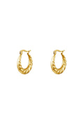 Orecchini Baguette Gold Stainless Steel