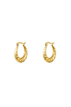 Orecchini Baguette Gold Stainless Steel