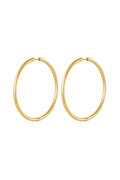 Orecchini a cerchio in acciaio inossidabile grandi Gold Stainless Steel