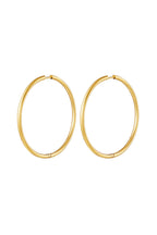Orecchini a cerchio in acciaio inossidabile grandi Gold Stainless Steel