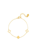 trifogli braccialetto Gold Stainless Steel