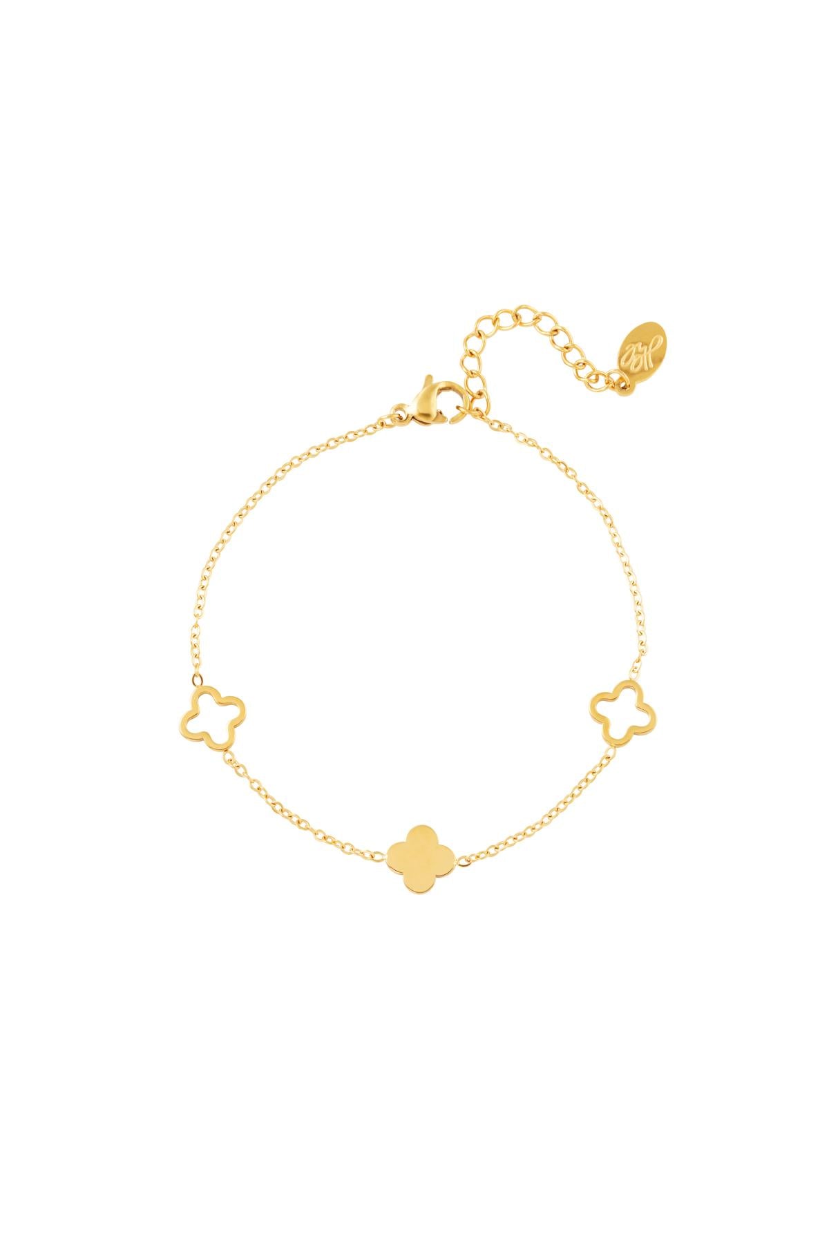 trifogli braccialetto Gold Stainless Steel
