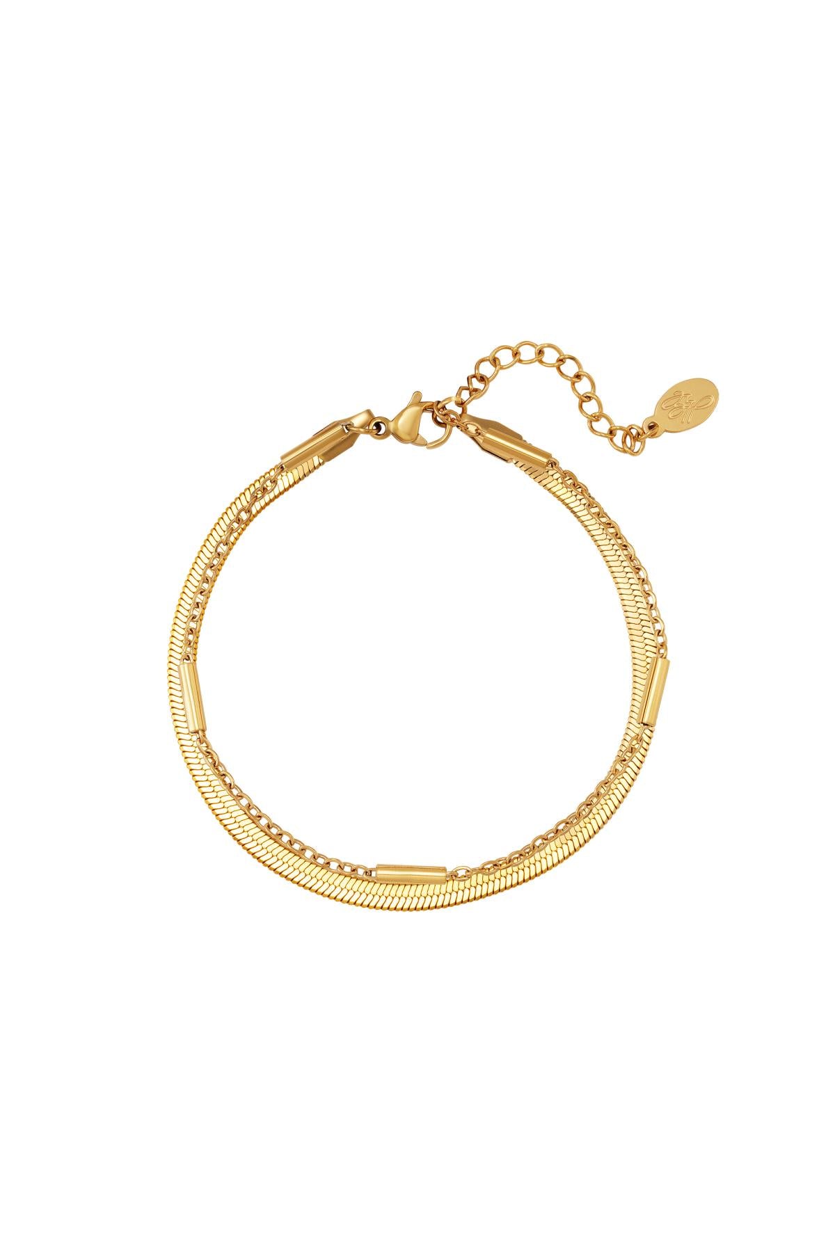 Bracciale In Acciaio Inossidabile A Doppia Catena Silver Color Stainless Steel