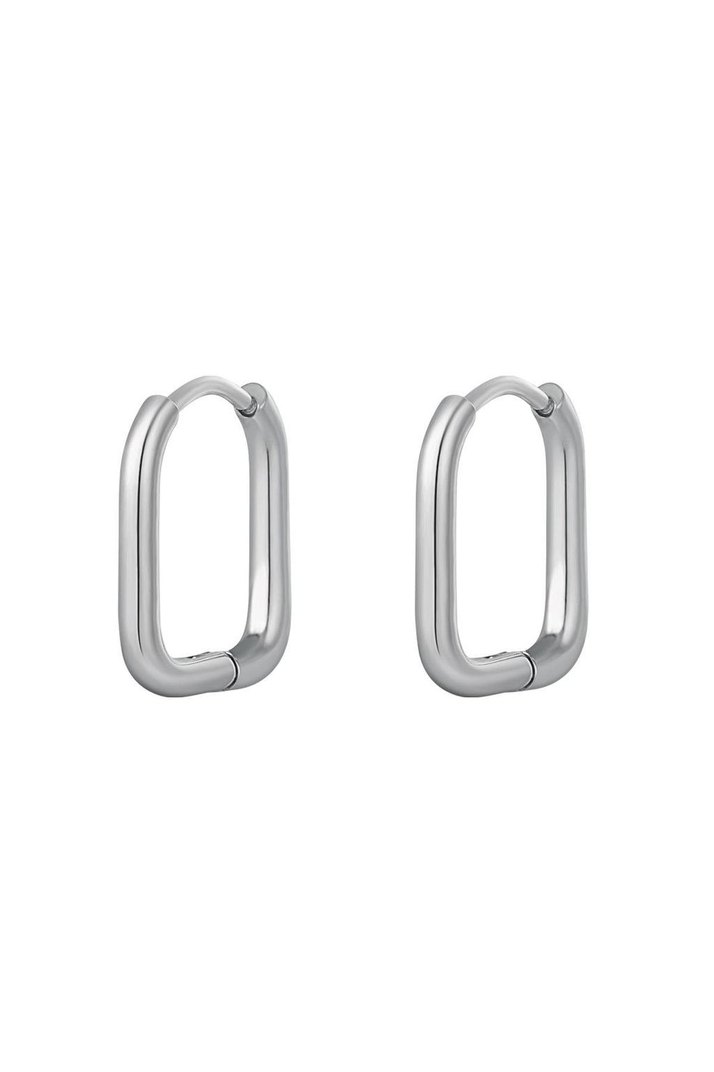 Orecchini classici - grandi Silver Color Stainless Steel