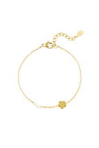 bracciale fiore con perle