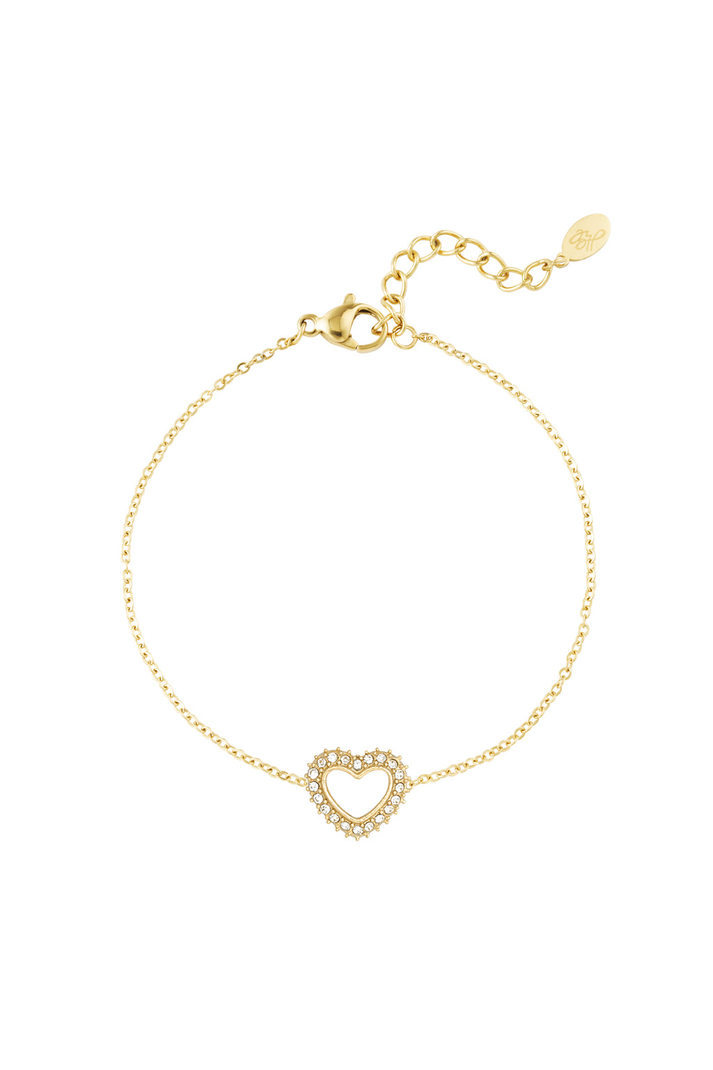 bracciale con cuore di diamanti