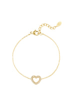 bracciale con cuore di diamanti