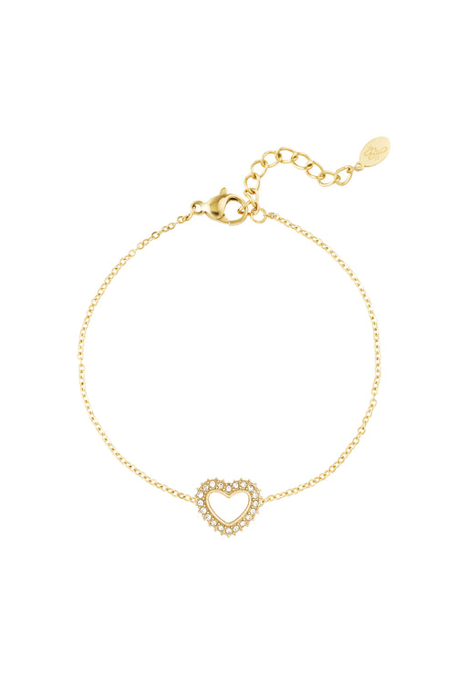bracciale con cuore di diamanti