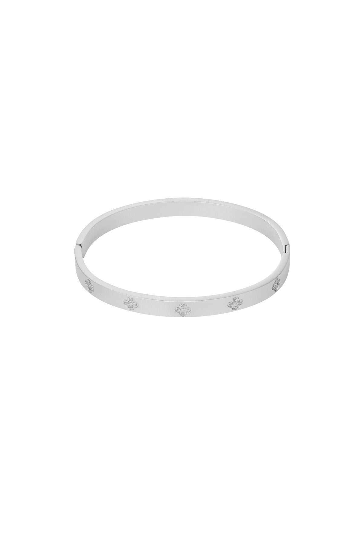 bracciale schiava con quadrifogli e pietre