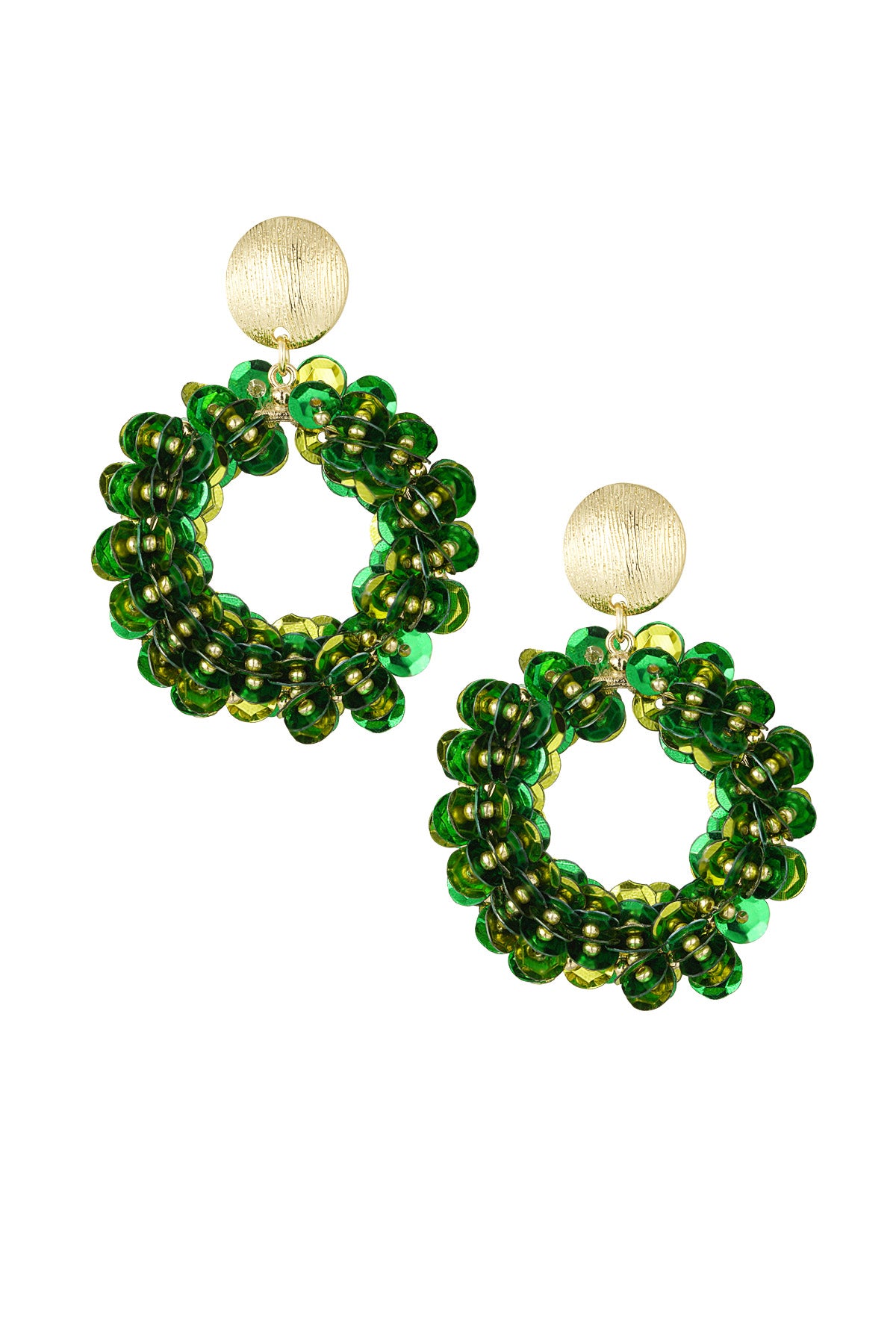 orecchini con paillettes scintillanti