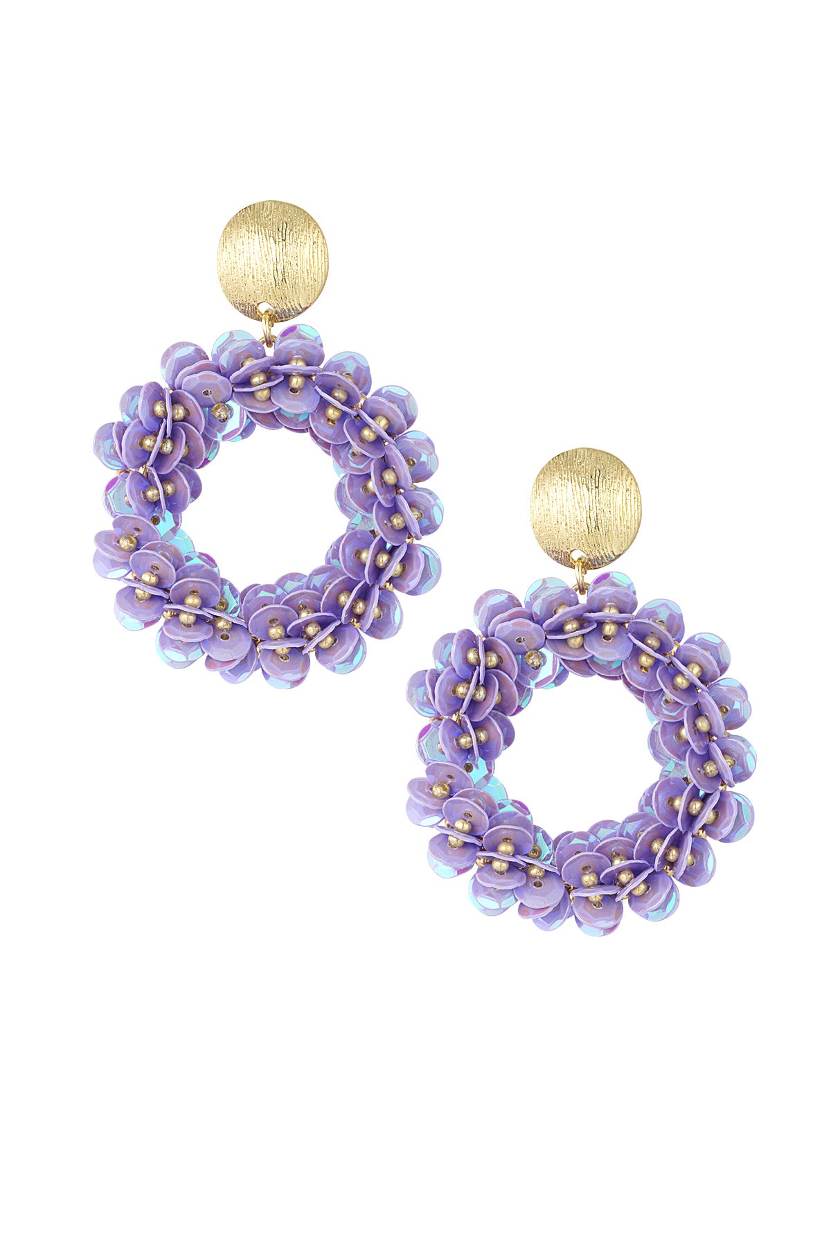 orecchini con paillettes scintillanti