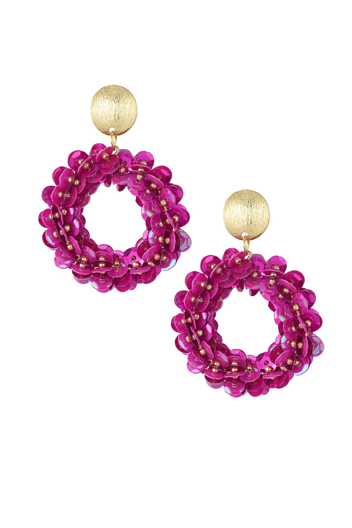 orecchini con paillettes scintillanti