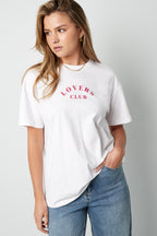 Cotton Maglietta Donna Casual Letters
