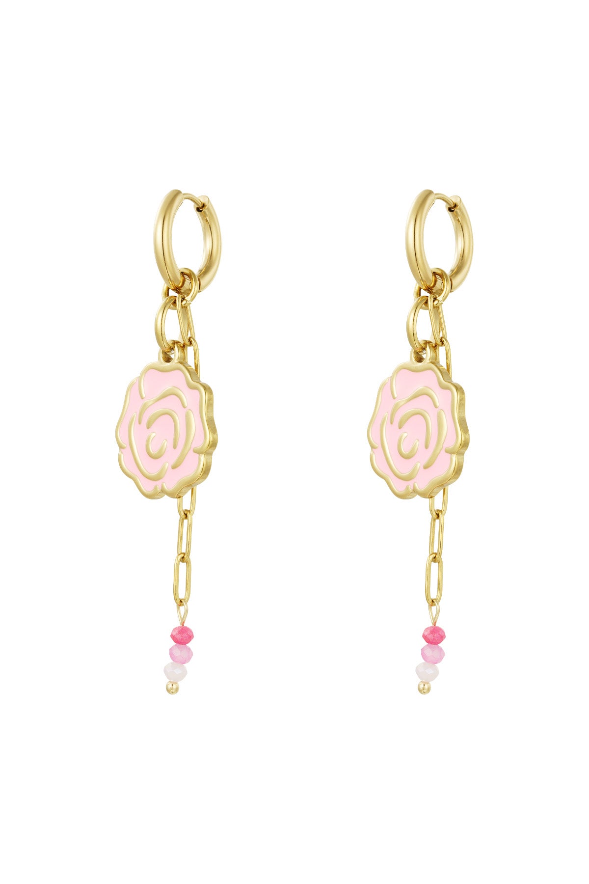 Orecchini cuore rosa