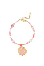 Braccialetto di perline rosa - Colore rosa e oro