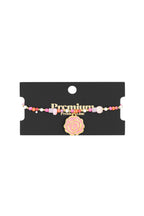 Braccialetto di perline rosa - Colore rosa e oro