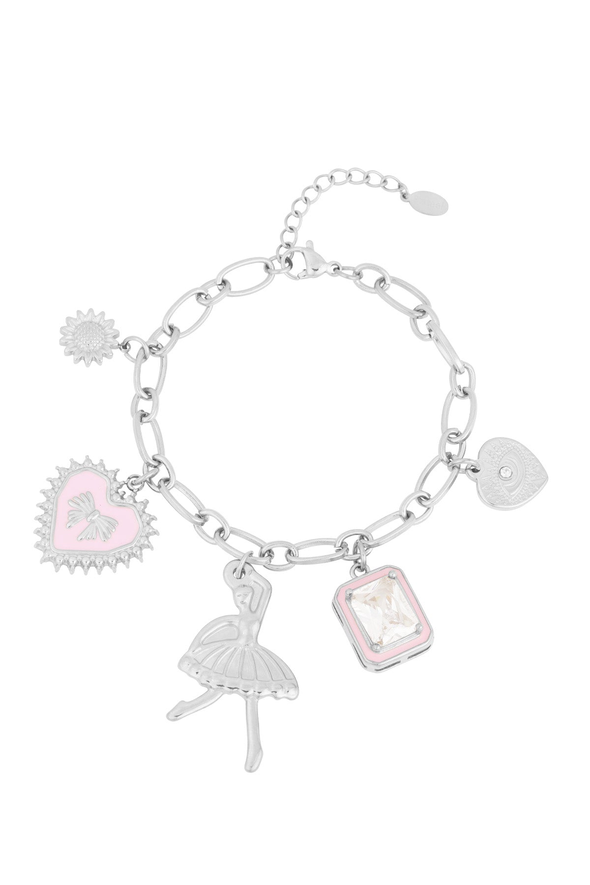 braccialetto con ciondolo ballerina colorata