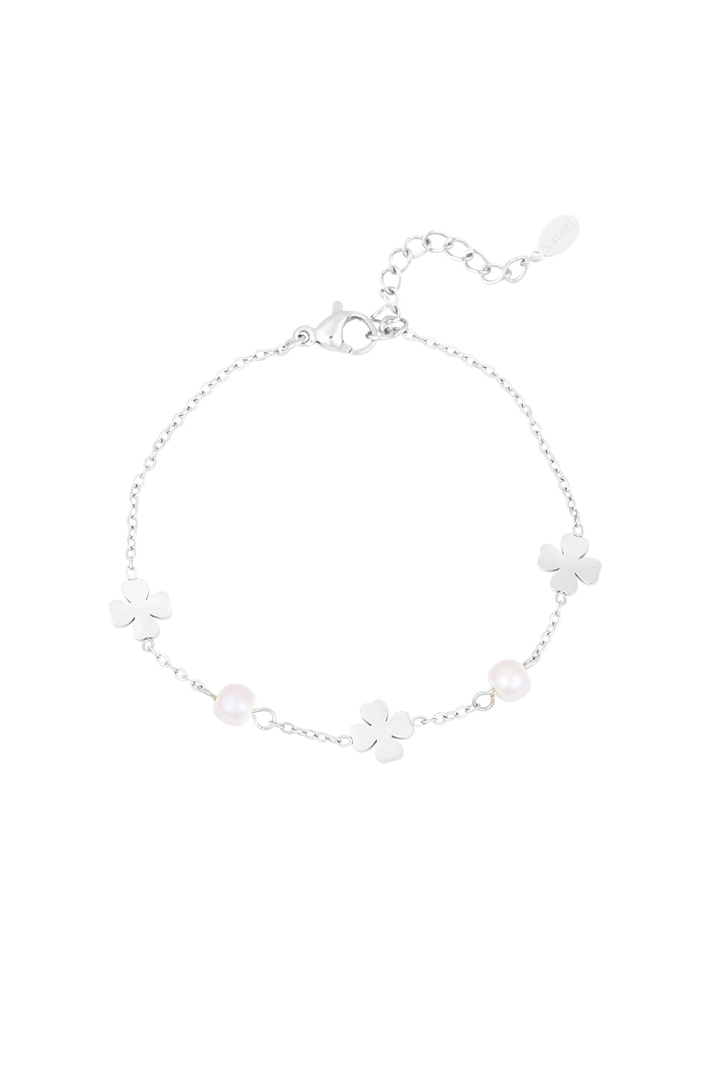 bracciale perla e trifoglio