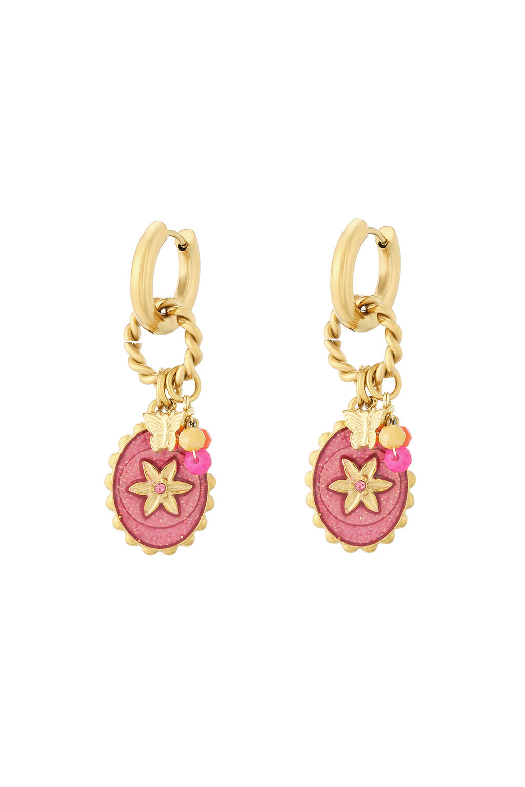 orecchini polvere di stelle rosa