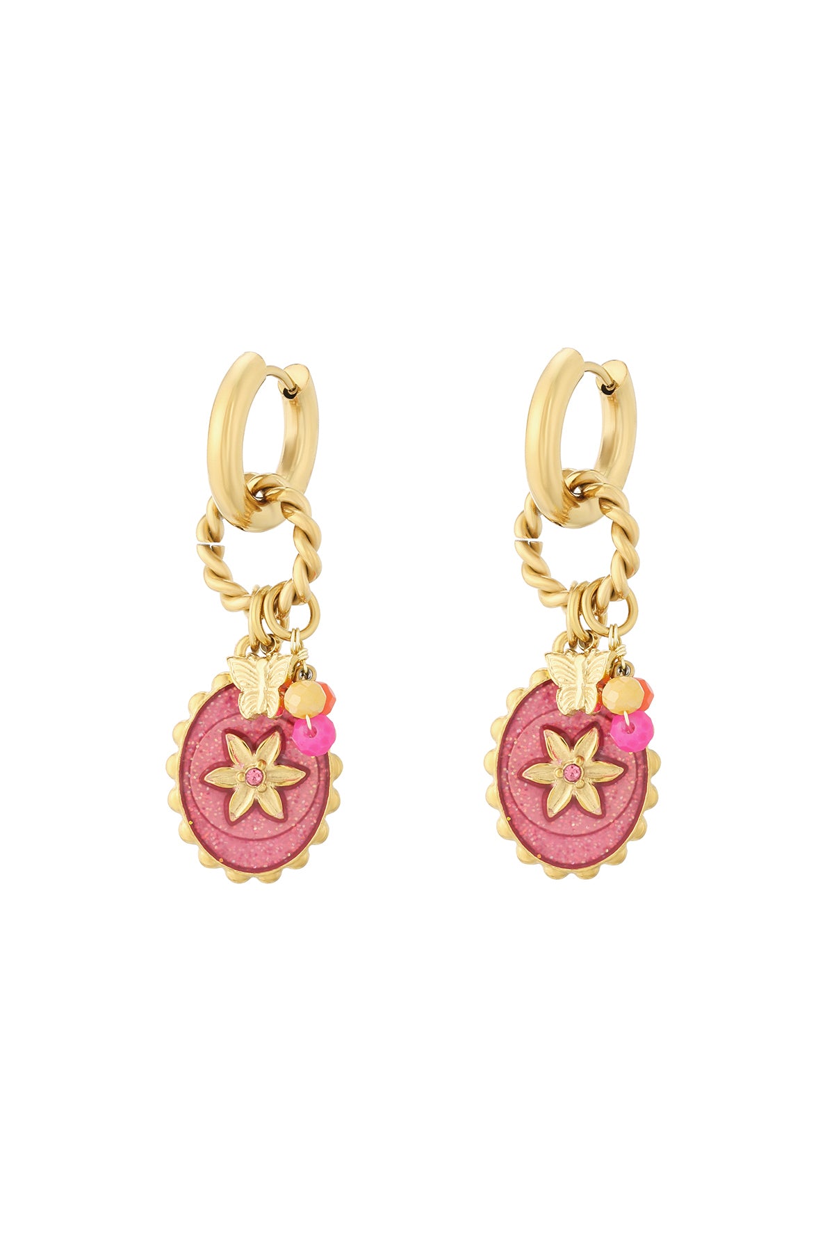 orecchini polvere di stelle rosa