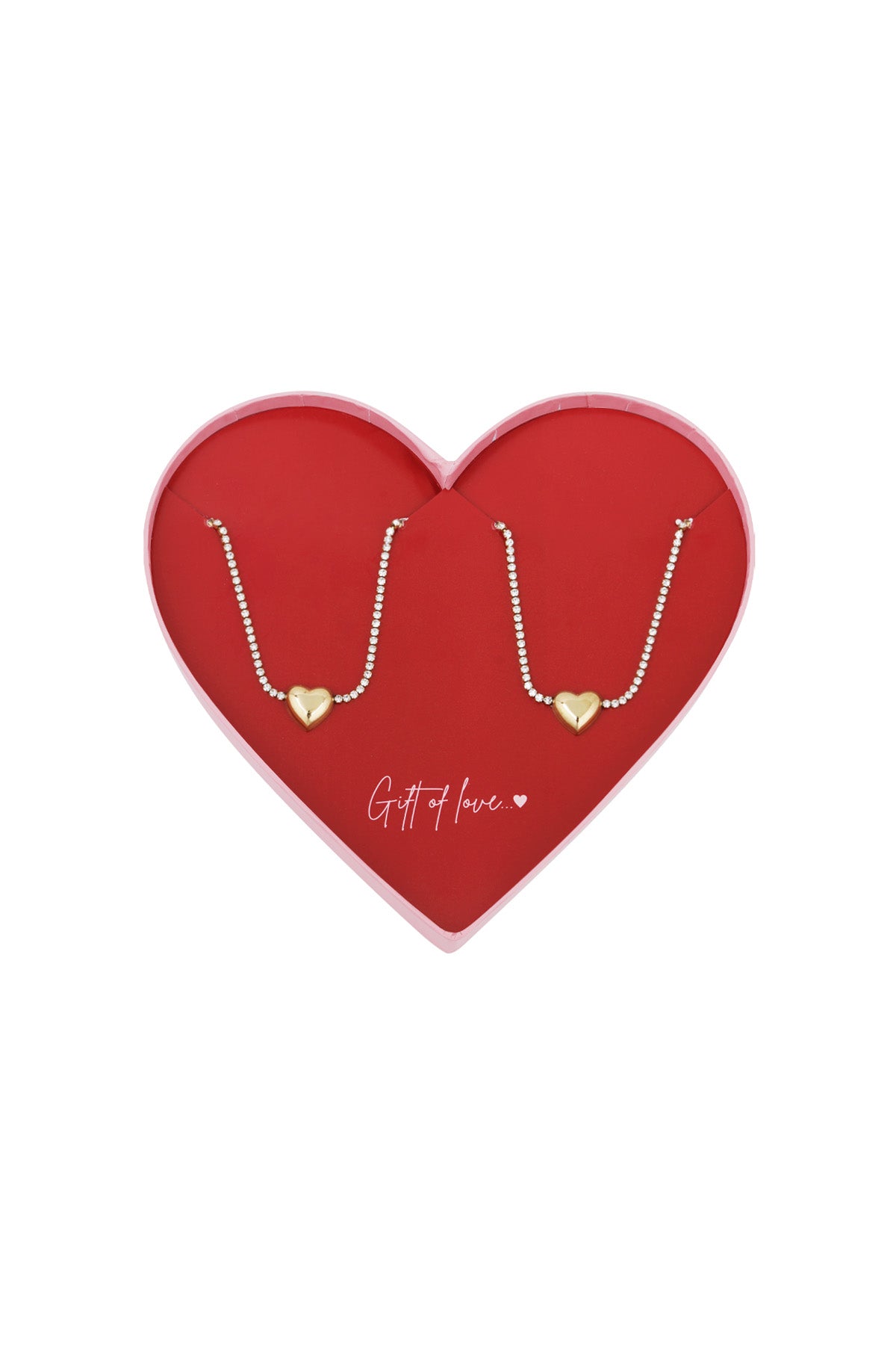 bracciale in acciaio inossidabile con cuore dono d'amore