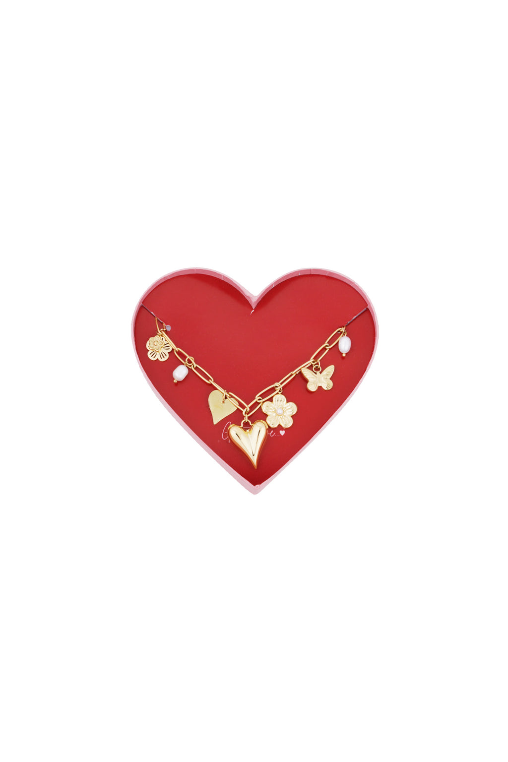 bracciale a maglie in acciaio inossidabile gift of love