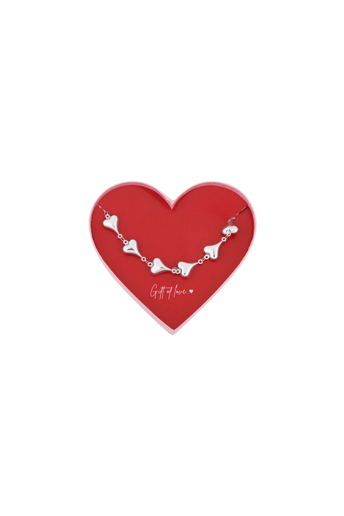 bracciale a catena a forma di cuore in acciaio inossidabile gift of love