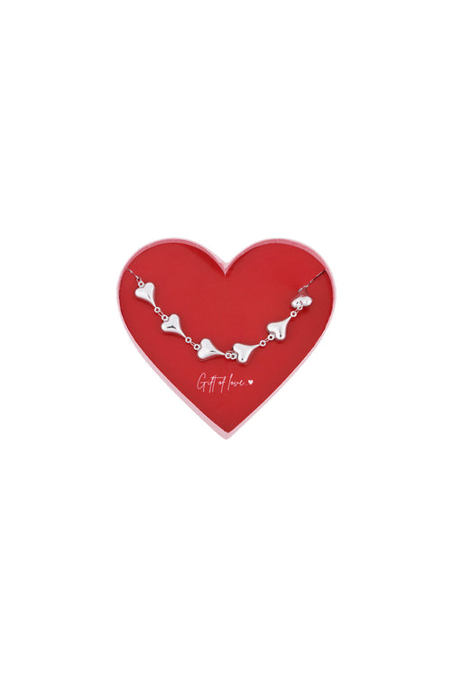 bracciale a catena a forma di cuore in acciaio inossidabile gift of love
