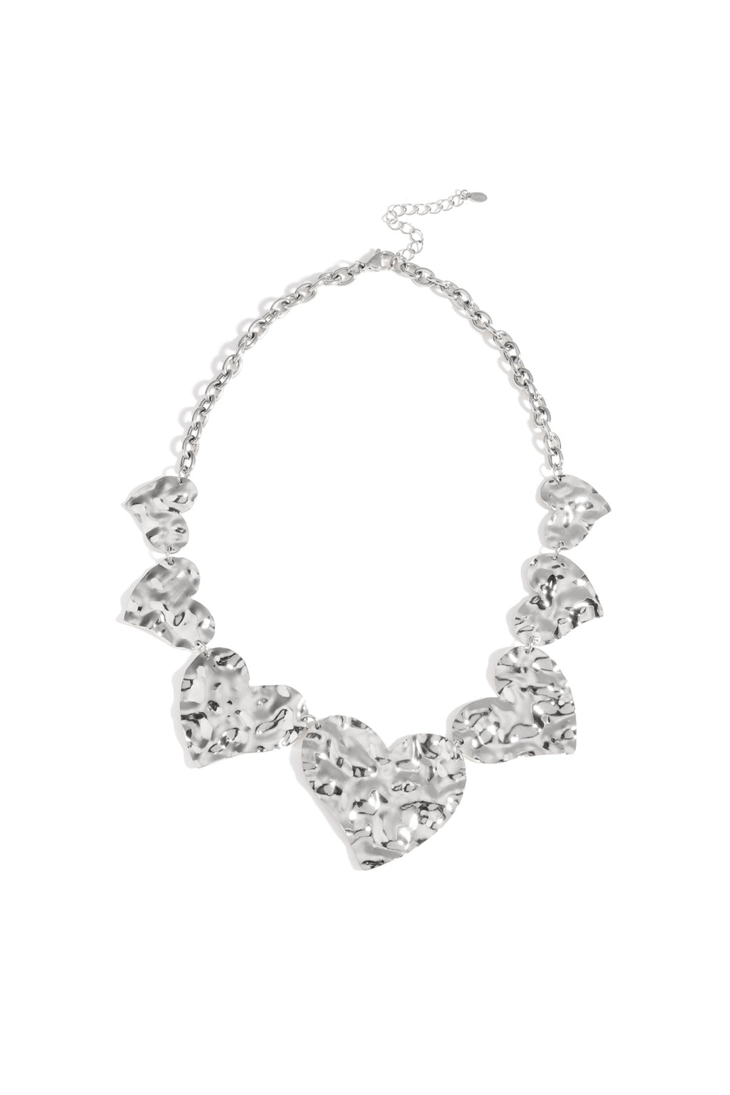 Collane a catena in acciaio inossidabile con cuore, serie casual e semplice, gioielli da donna