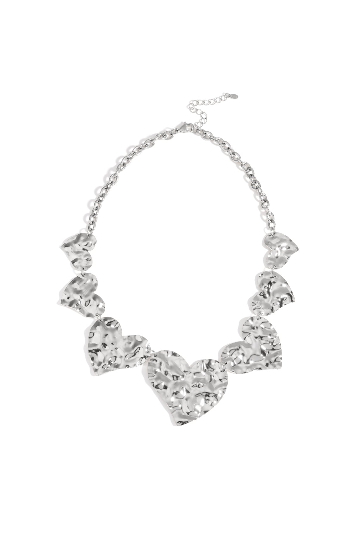 Collane a catena in acciaio inossidabile con cuore, serie casual e semplice, gioielli da donna