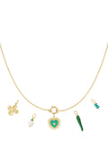 Collana fai da te con cuore verde
