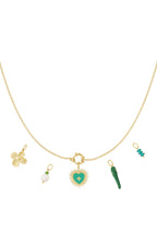 Collana fai da te con cuore verde