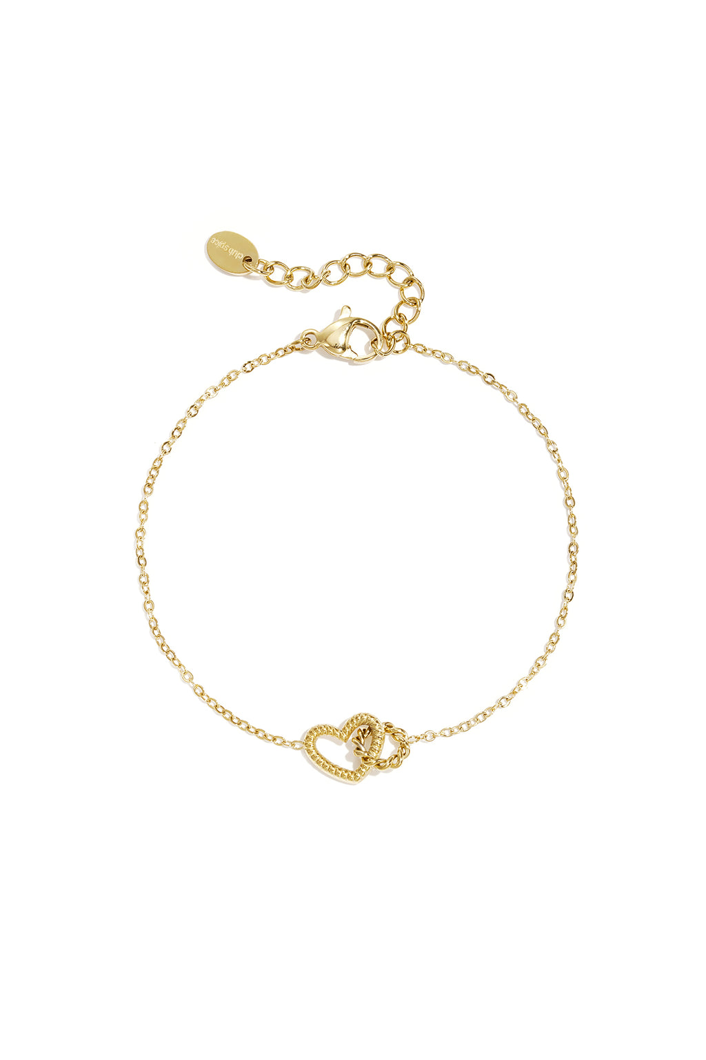 Bracciale con ciondolo a forma di cuore unito