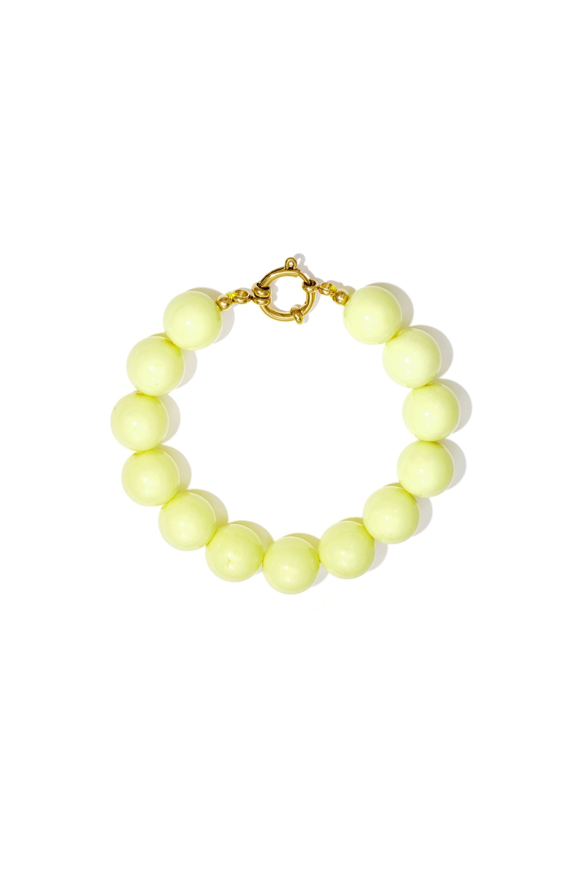 Bracciale con perle grandi e chiusura frontale