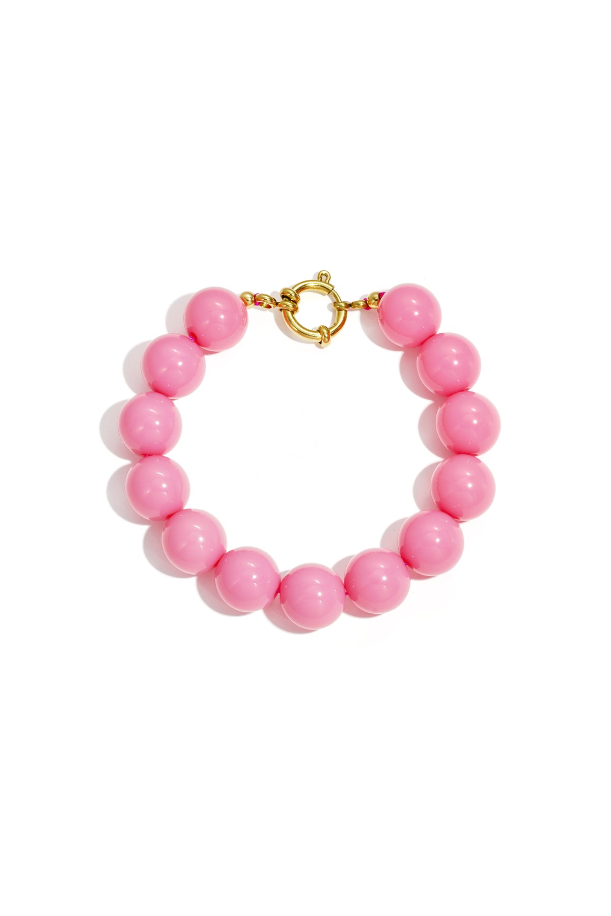 Bracciale con perle grandi e chiusura frontale