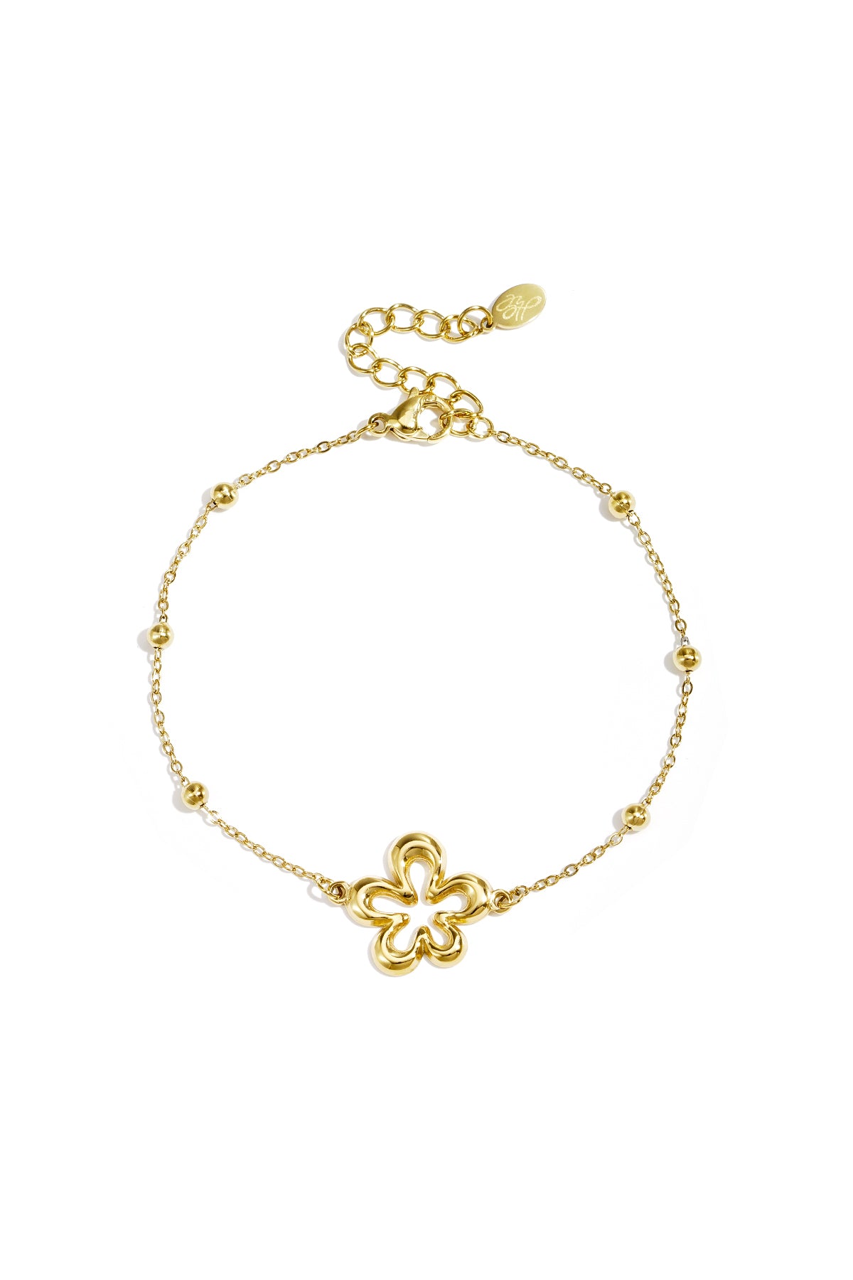 Bracciale con fiori giocosi a forma di corallo di varie dimensioni