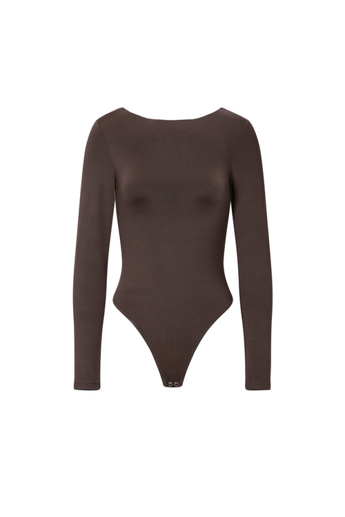 Body Modellante in Nylon Intrecciato Base Colore Puro
