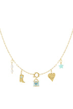 Collana fai da te con cuore blu